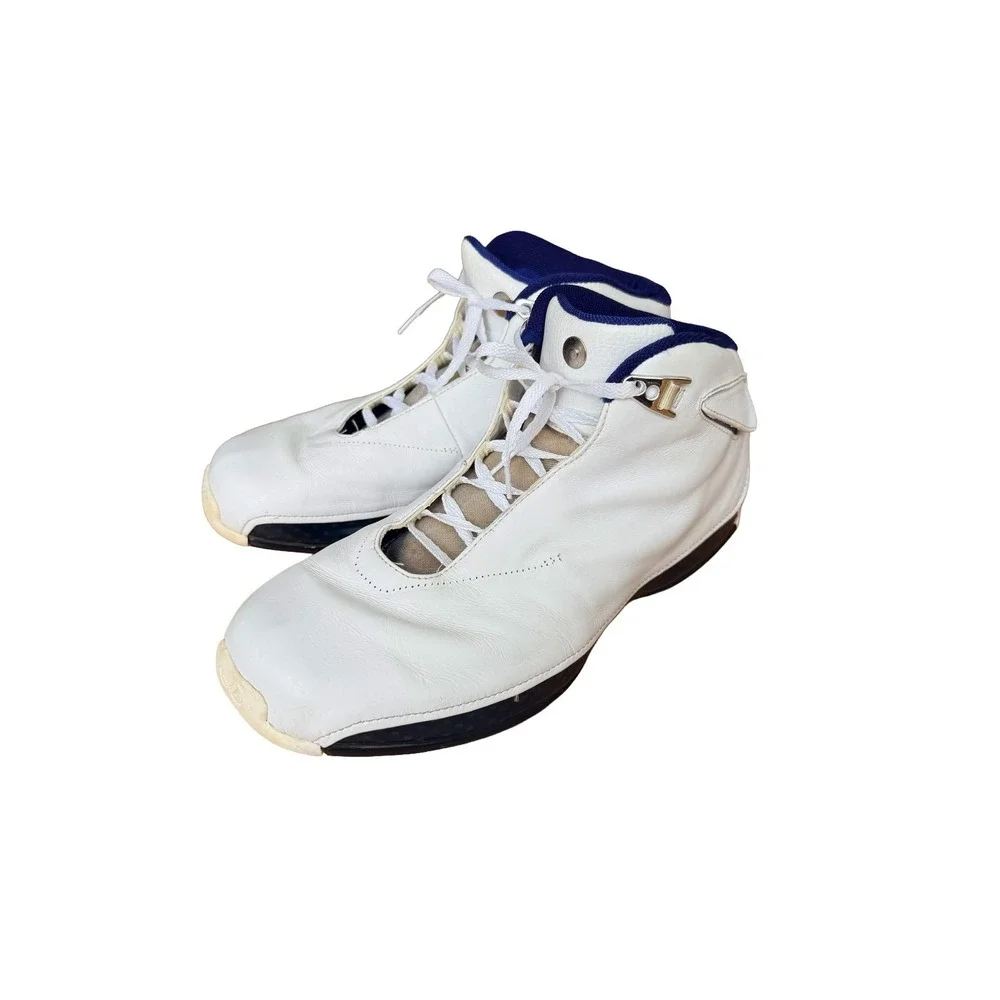Nike Air Jordan 18 OG 2003 White Sport Royal Blue Vintage Sneakers
